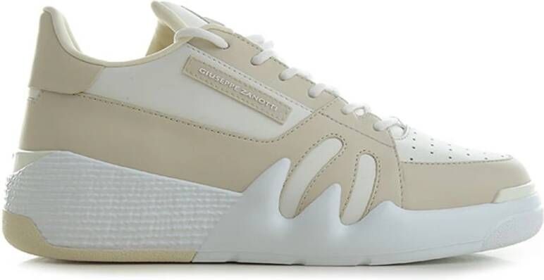 Giuseppe zanotti Leren Sneakers met Geperforeerd Detail Beige Heren