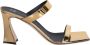 Giuseppe zanotti Open Teen Leren Sandalen Twee Band Yellow Dames - Thumbnail 1