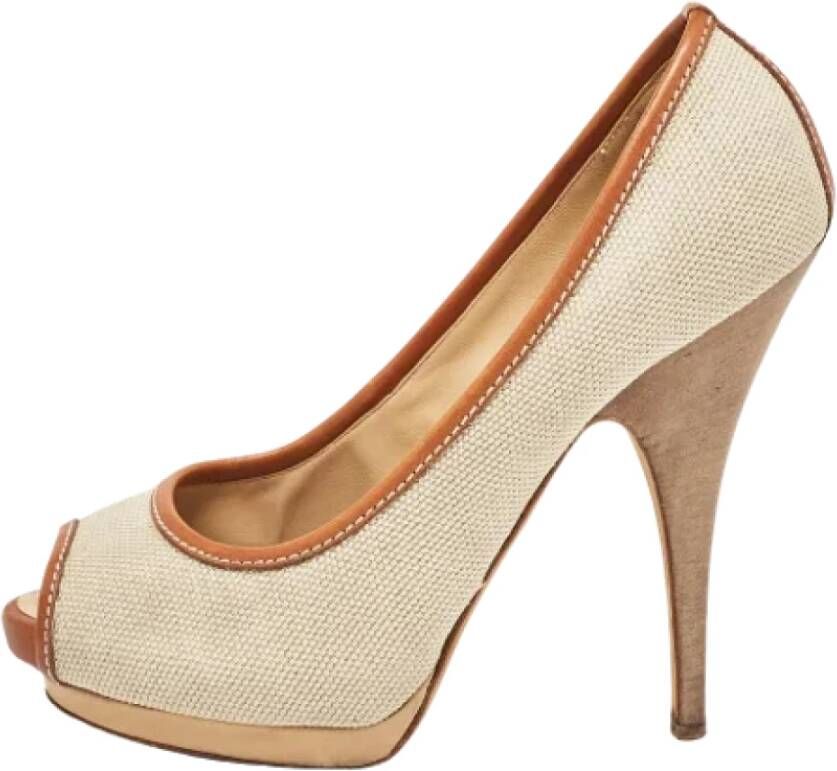 Giuseppe Zanotti Pre-owned Canvas heels Beige Dames