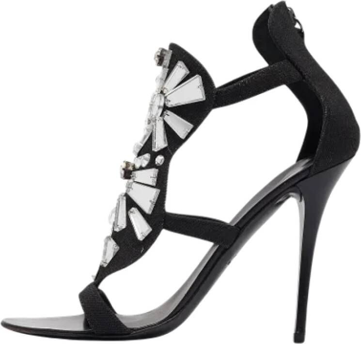 Giuseppe Zanotti Pre-owned Canvas sandals Black Dames