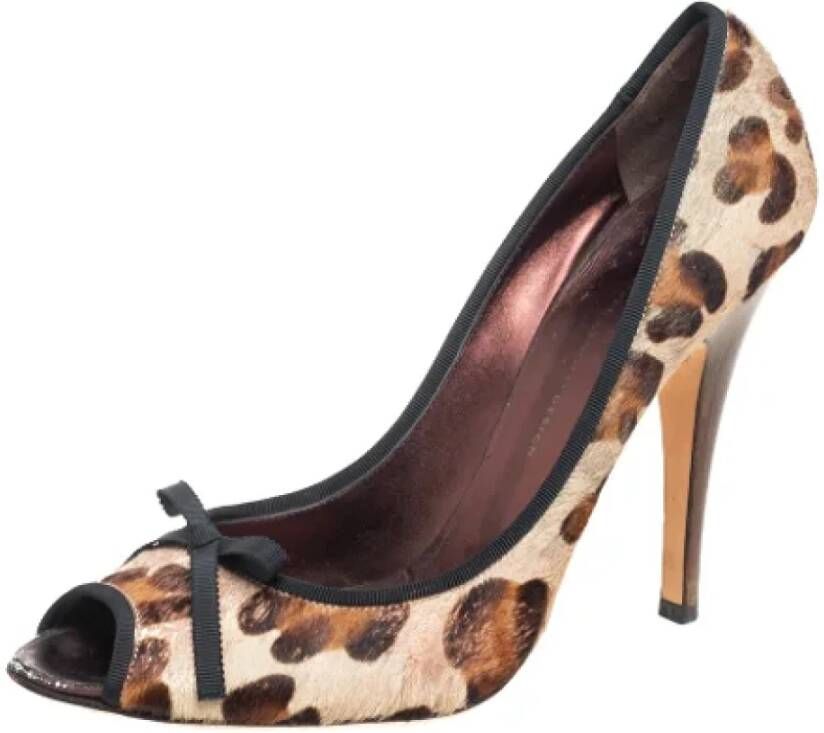 Giuseppe Zanotti Pre-owned Fabric heels Brown Dames