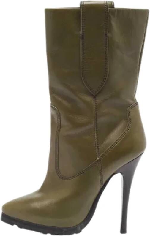 Giuseppe Zanotti Pre-owned Leather boots Green Dames