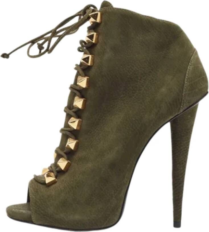 Giuseppe Zanotti Pre-owned Leather boots Green Dames