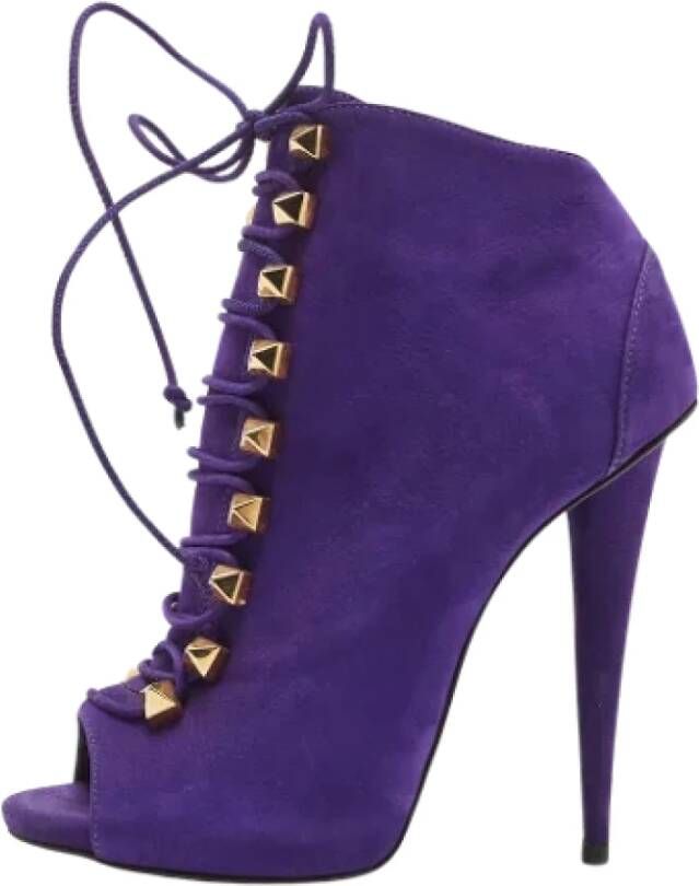 Giuseppe Zanotti Pre-owned Leather boots Purple Dames