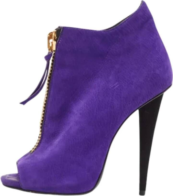 Giuseppe Zanotti Pre-owned Leather boots Purple Dames