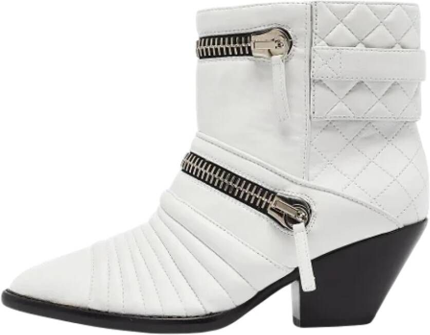 Giuseppe Zanotti Pre-owned Leather boots White Dames