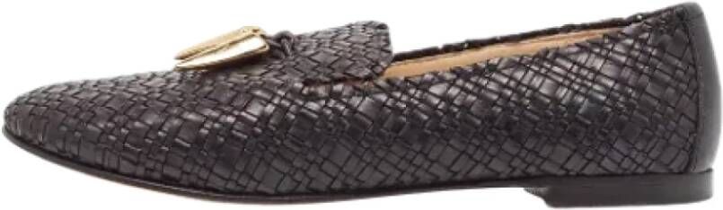 Giuseppe Zanotti Pre-owned Leather flats Black Dames