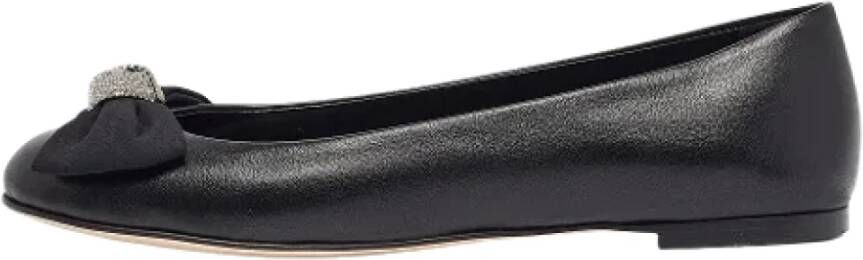 Giuseppe Zanotti Pre-owned Leather flats Black Dames