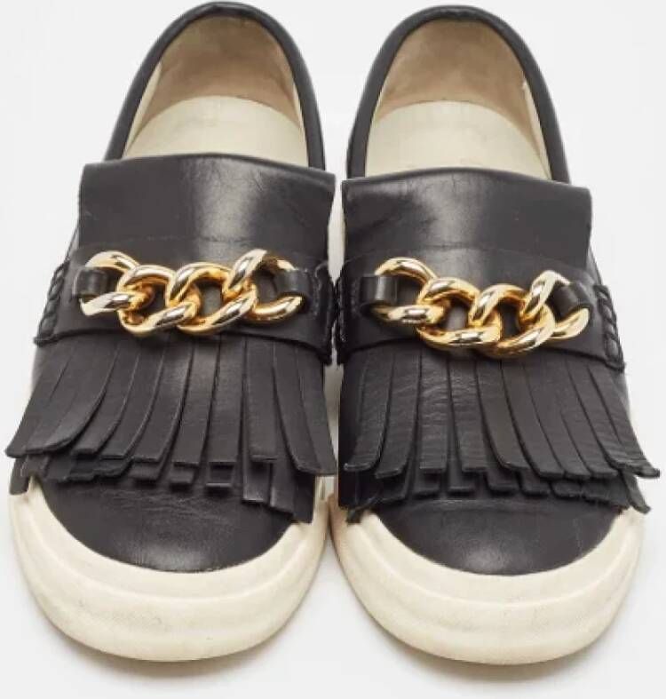 Giuseppe Zanotti Pre-owned Leather flats Black Dames