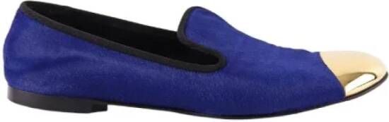 Giuseppe Zanotti Pre-owned Leather flats Blue Dames