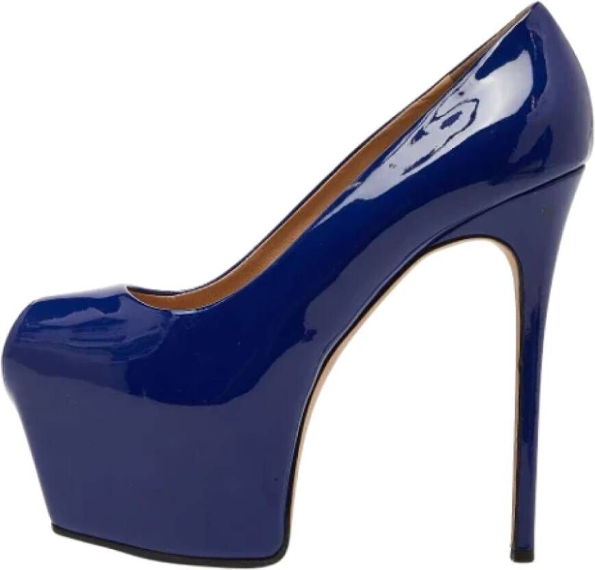 Giuseppe Zanotti Pre-owned Leather heels Blue Dames