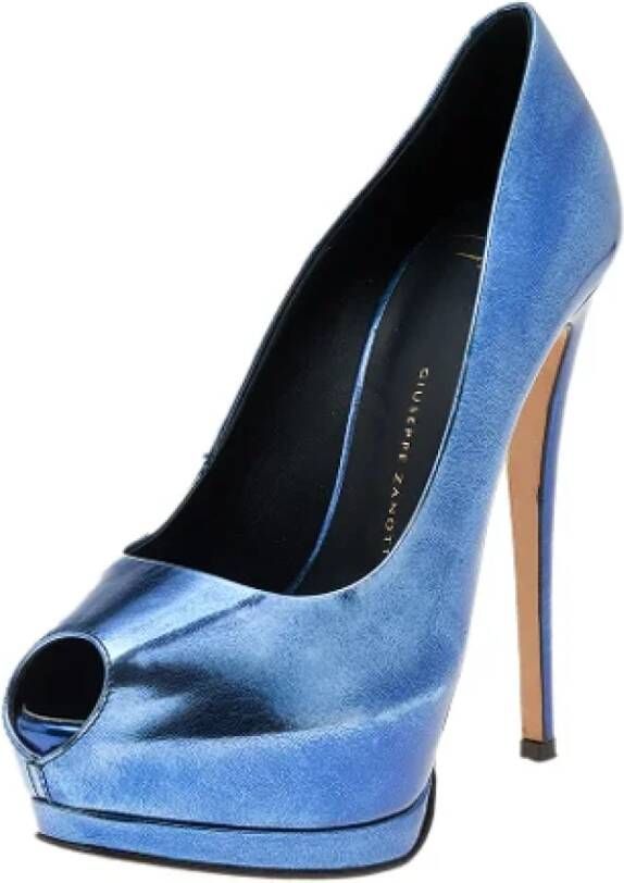 Giuseppe Zanotti Pre-owned Leather heels Blue Dames