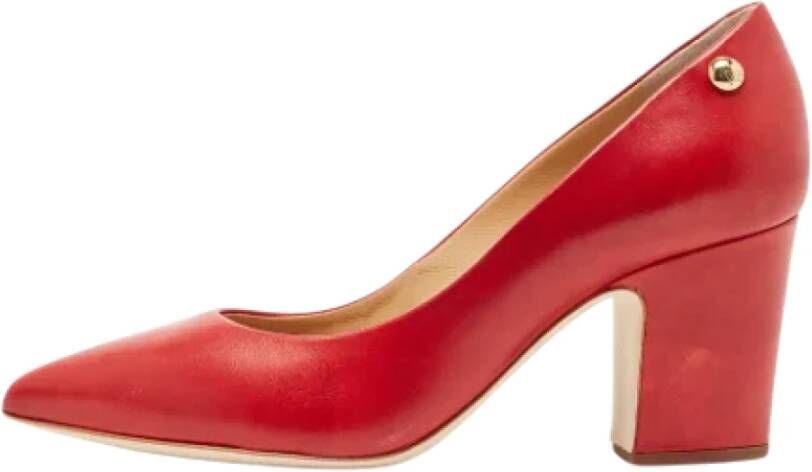 Giuseppe Zanotti Pre-owned Leather heels Red Dames