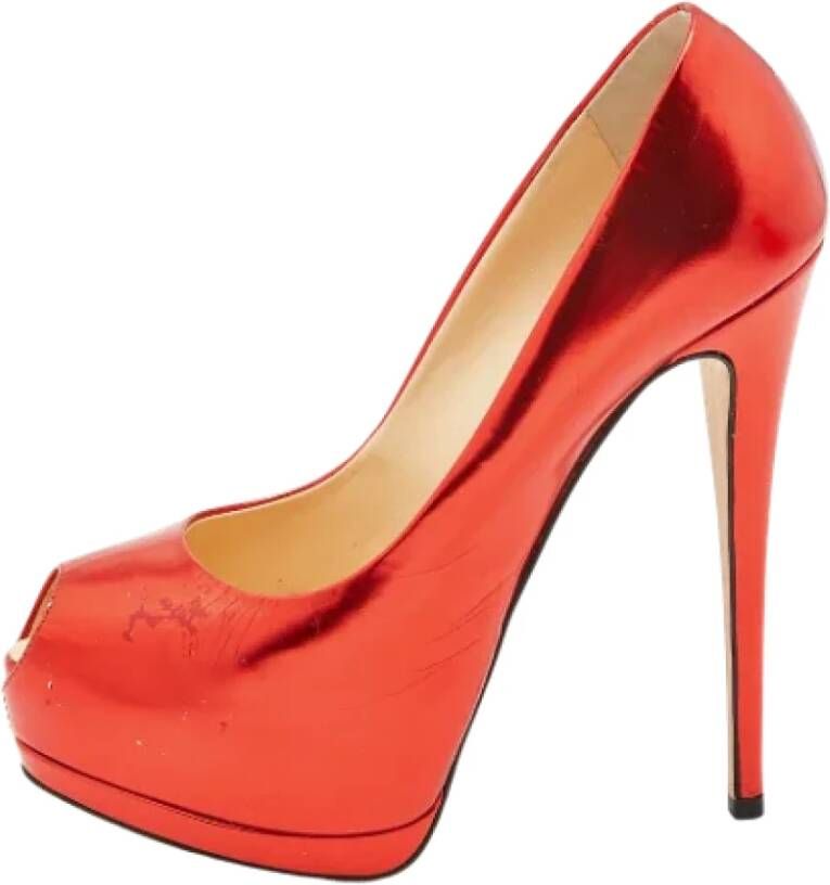 Giuseppe Zanotti Pre-owned Leather heels Red Dames