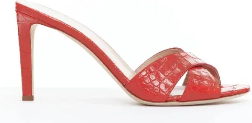 Giuseppe Zanotti Pre-owned Leather heels Red Dames