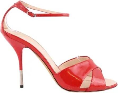 Giuseppe Zanotti Pre-owned Leather heels Red Dames