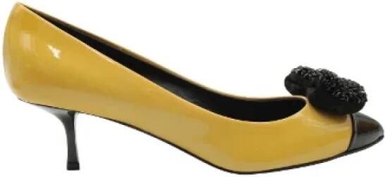 Giuseppe Zanotti Pre-owned Leather heels Yellow Dames