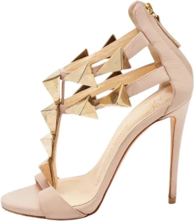 Giuseppe Zanotti Pre-owned Leather sandals Beige Dames