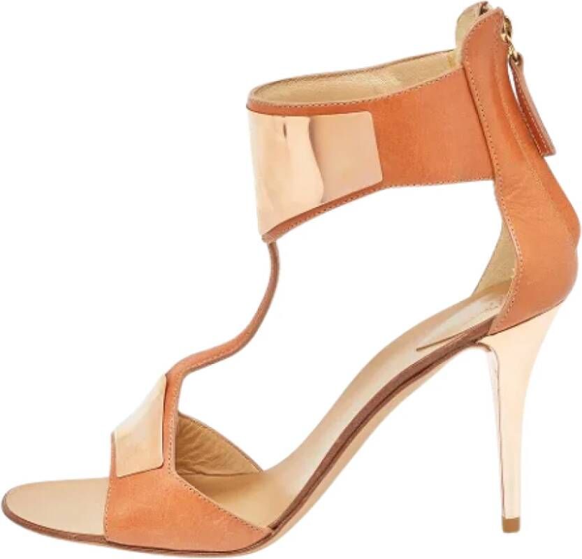 Giuseppe Zanotti Pre-owned Leather sandals Beige Dames