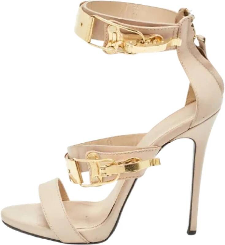 Giuseppe Zanotti Pre-owned Leather sandals Beige Dames