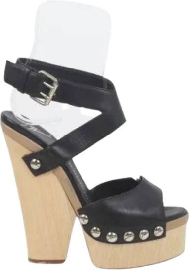 Giuseppe Zanotti Pre-owned Leather sandals Black Dames