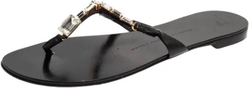 Giuseppe Zanotti Pre-owned Leather sandals Black Dames