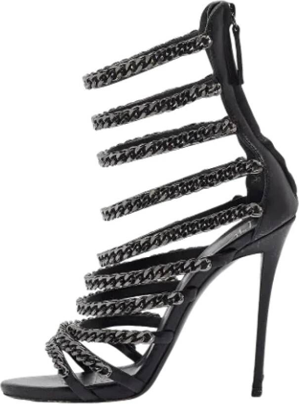 Giuseppe Zanotti Pre-owned Leather sandals Black Dames