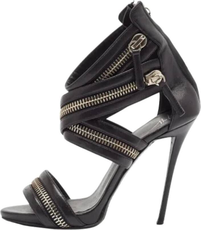 Giuseppe Zanotti Pre-owned Leather sandals Black Dames