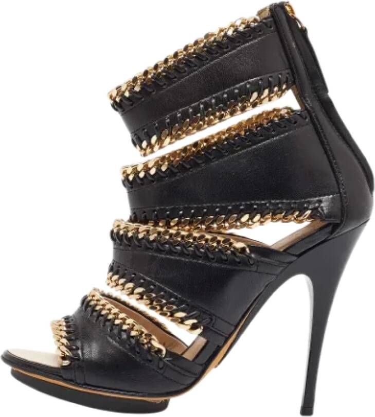 Giuseppe Zanotti Pre-owned Leather sandals Black Dames