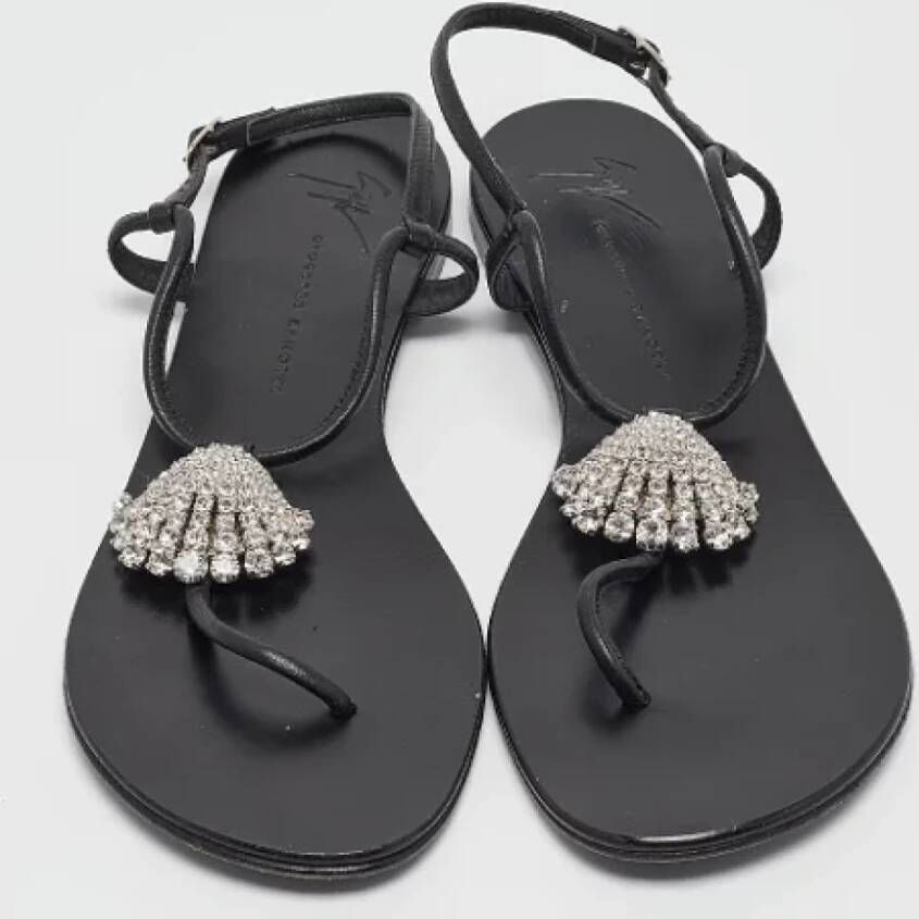 Giuseppe Zanotti Pre-owned Leather sandals Black Dames