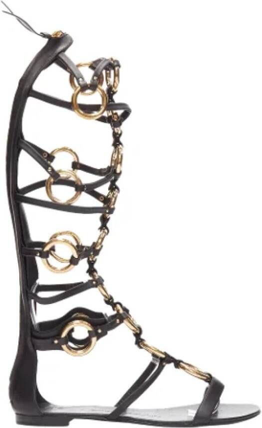 Giuseppe Zanotti Pre-owned Leather sandals Black Dames