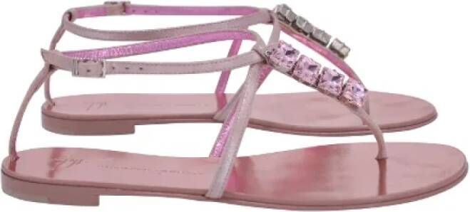 Giuseppe Zanotti Pre-owned Leather sandals Pink Dames