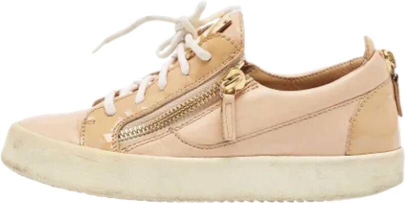 Giuseppe Zanotti Pre-owned Leather sneakers Beige Dames