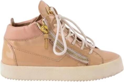 Giuseppe Zanotti Pre-owned Leather sneakers Beige Dames