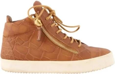 Giuseppe Zanotti Pre-owned Leather sneakers Brown Dames