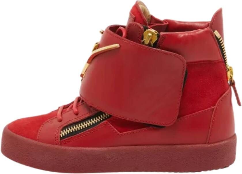 Giuseppe Zanotti Pre-owned Leather sneakers Red Dames