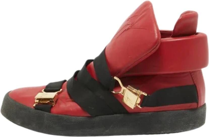 Giuseppe Zanotti Pre-owned Leather sneakers Red Heren