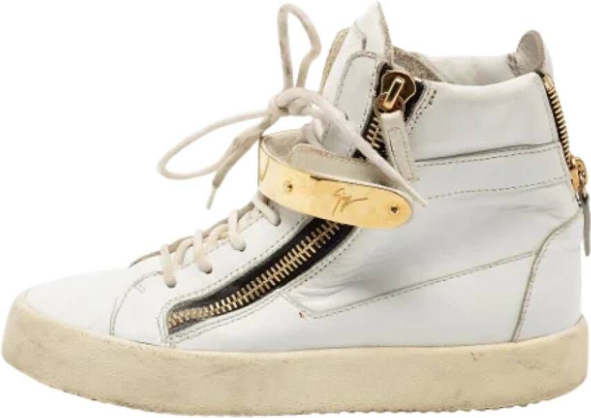 Giuseppe Zanotti Pre-owned Leather sneakers White Dames