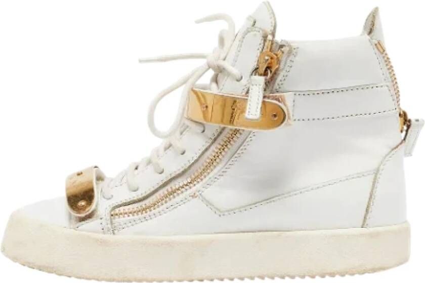 Giuseppe Zanotti Pre-owned Leather sneakers White Dames