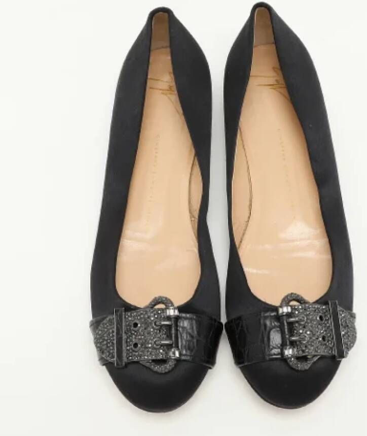 Giuseppe Zanotti Pre-owned Satin flats Black Dames