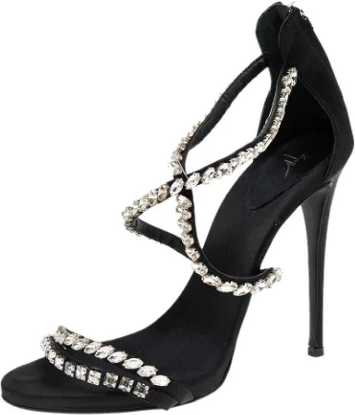 Giuseppe Zanotti Pre-owned Satin sandals Black Dames