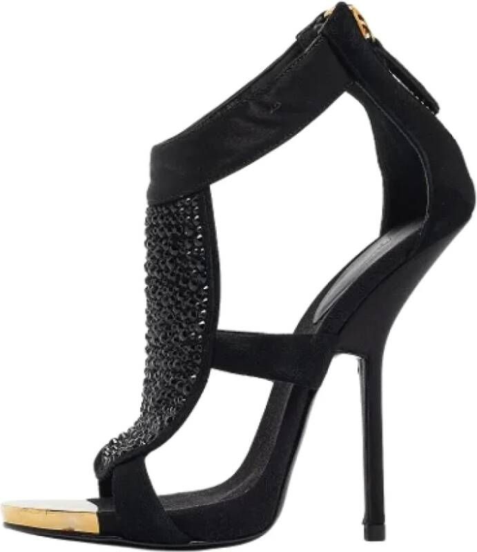 Giuseppe Zanotti Pre-owned Satin sandals Black Dames