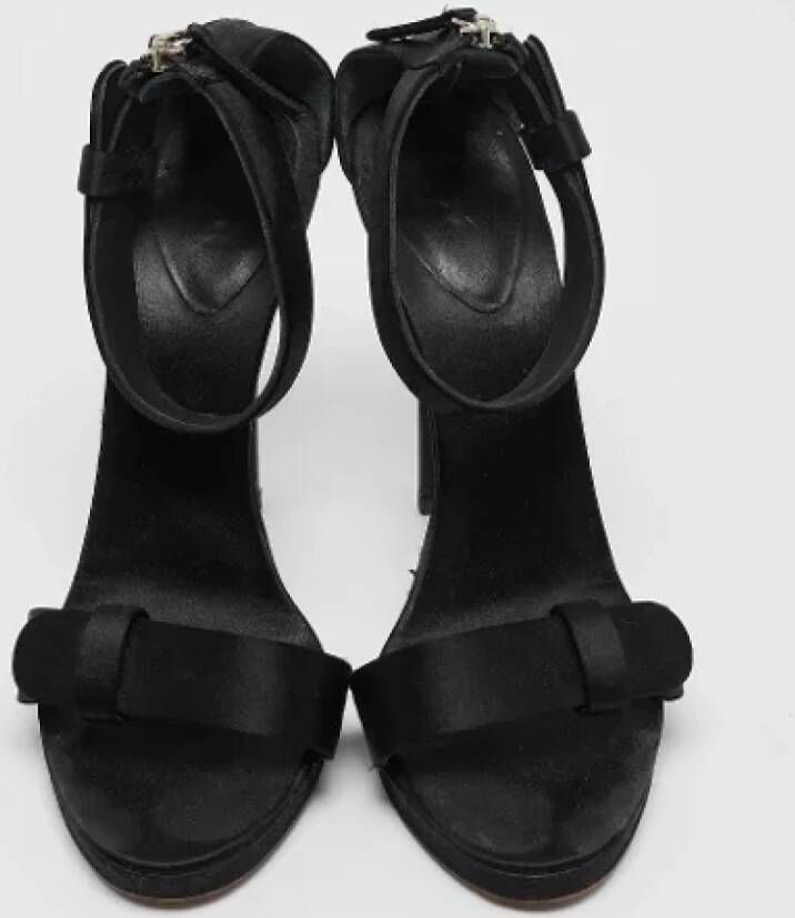 Giuseppe Zanotti Pre-owned Satin sandals Black Dames