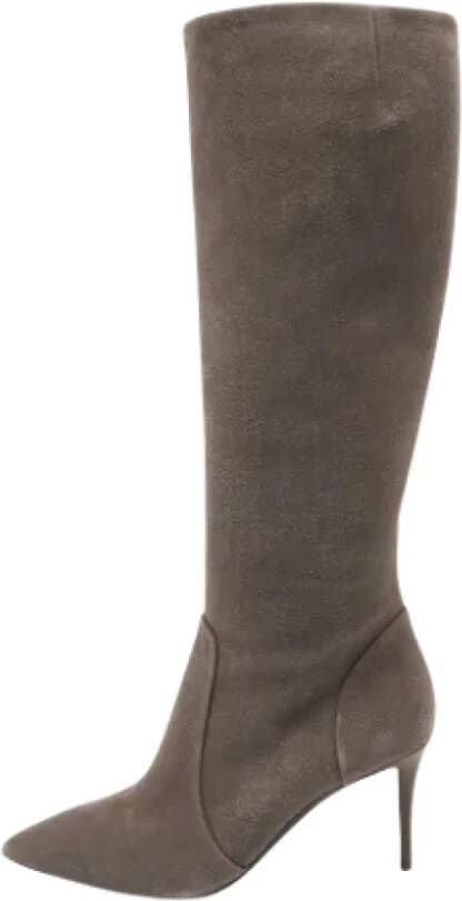 Giuseppe Zanotti Pre-owned Suede boots Gray Dames