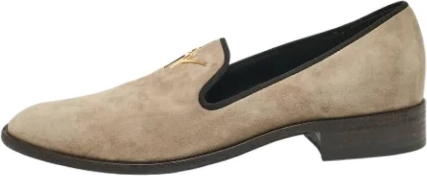 Giuseppe Zanotti Pre-owned Suede flats Beige Heren