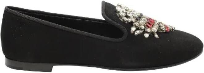 Giuseppe Zanotti Pre-owned Suede flats Black Dames