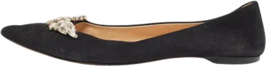 Giuseppe Zanotti Pre-owned Suede flats Black Dames