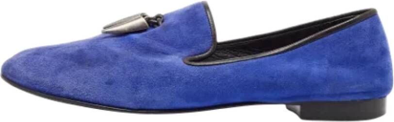 Giuseppe Zanotti Pre-owned Suede flats Blue Heren