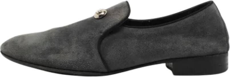 Giuseppe Zanotti Pre-owned Suede flats Gray Dames