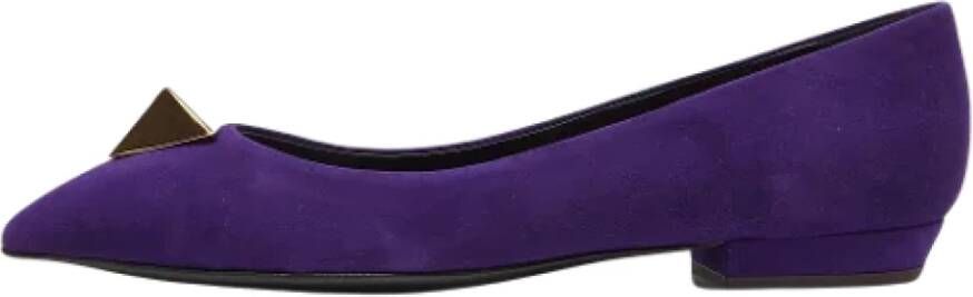 Giuseppe Zanotti Pre-owned Suede flats Purple Dames